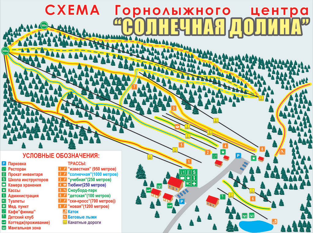 Солнечная долина горнолыжный курорт миасс карта